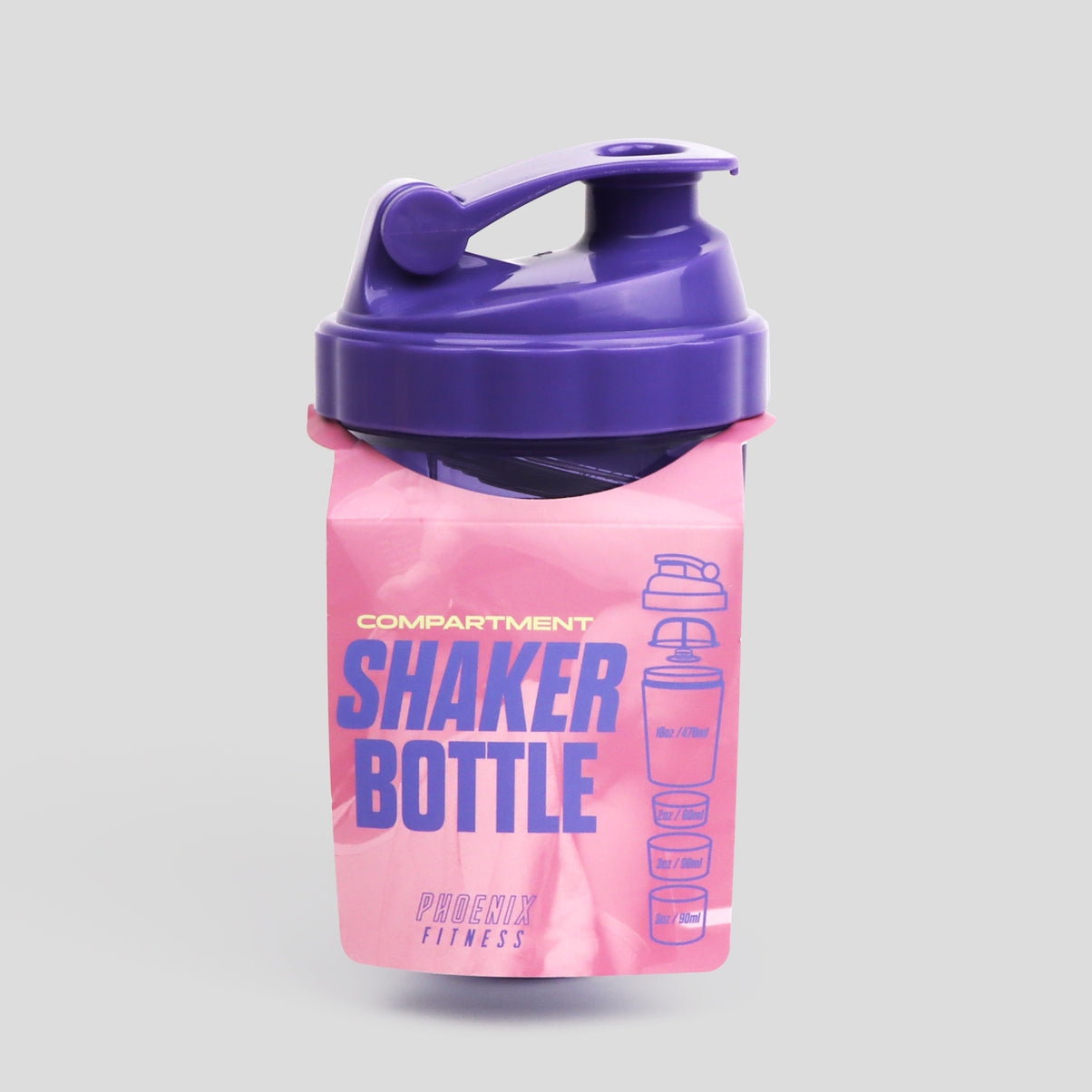 Shaker mit Fächern 500 ml – Protein Shaker BPA-frei