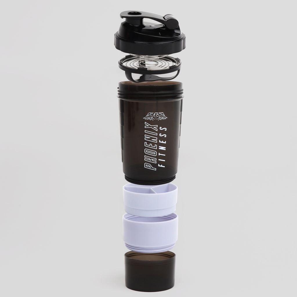 Shaker mit Fächern 500 ml – Protein Shaker BPA-frei