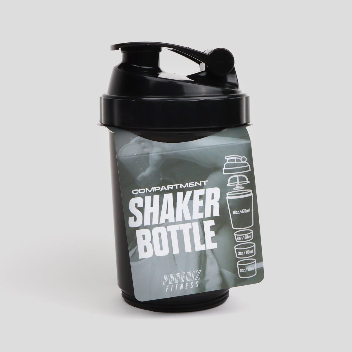 Shaker mit Fächern 500 ml – Protein Shaker BPA-frei
