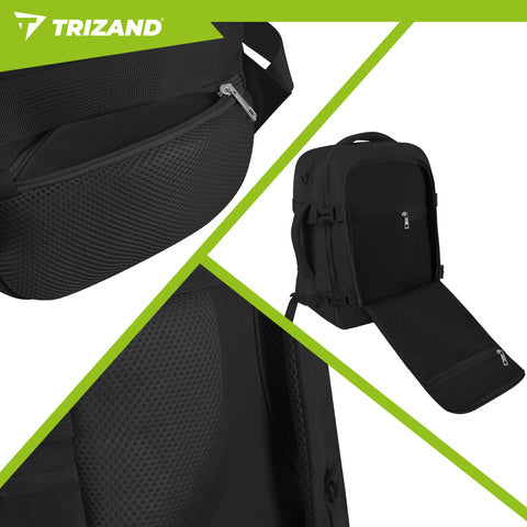 Reiserucksack 40x25x20 cm Handgepäck 20L | Trizand 2in1