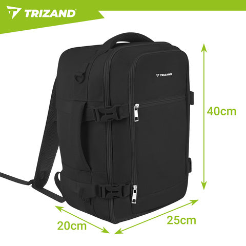 Reiserucksack 40x25x20 cm Handgepäck 20L | Trizand 2in1